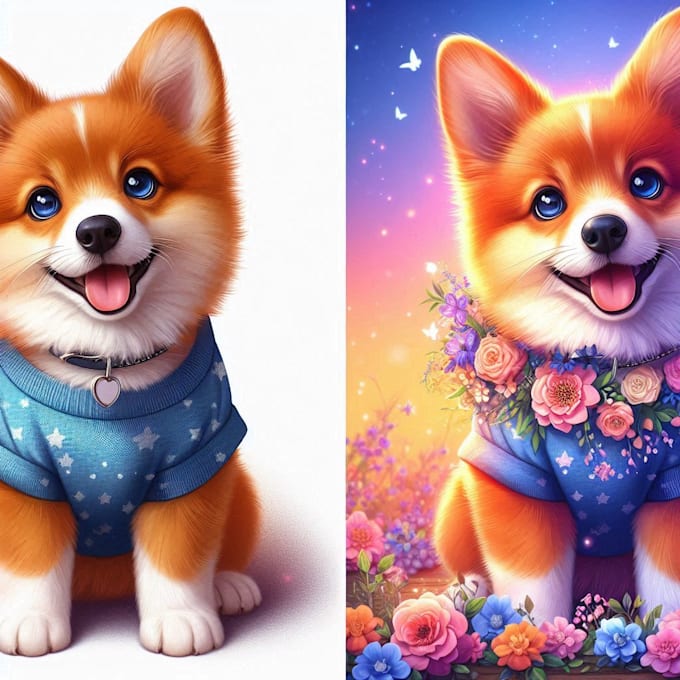 Gig Preview - Make a pet portrait with disney style