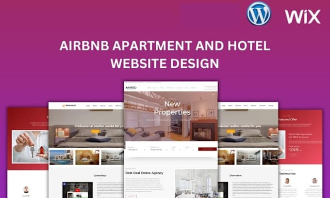 Gig Preview - Design vacation rental website, vacation website, short term rental websit