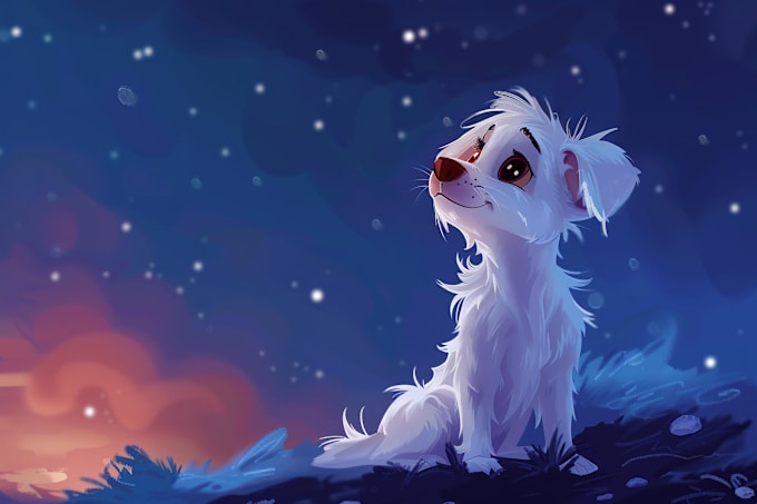 Gig Preview - Draw your lovely pets into disney cartoon portrait