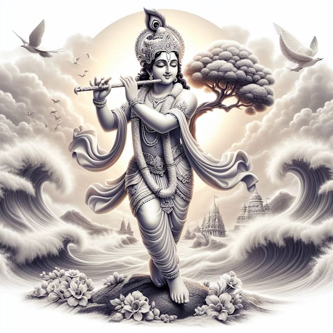 Gig Preview - Create ai art of custom hindu gods and goddesses