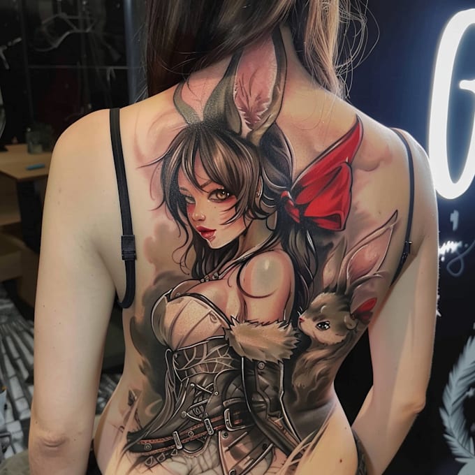 Bestseller - draw a unique anime tattoo designs for you