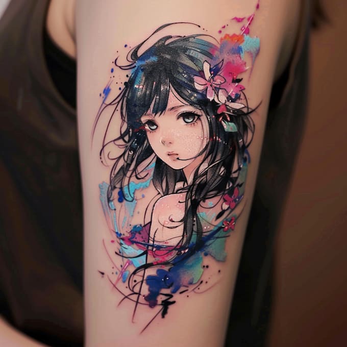 Gig Preview - Make a beautiful anime tattoo design