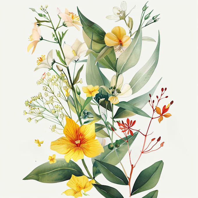 Gig Preview - Do professional watercolor botanical illustrations