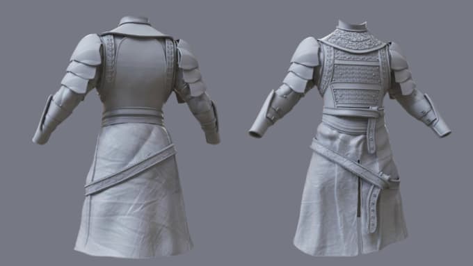 Gig Preview - 3d realistic armor, 3d model, cosplay and props for printing