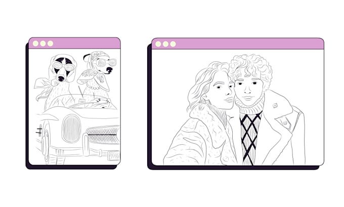 Gig Preview - Draw an illustration in a line art style from your photo