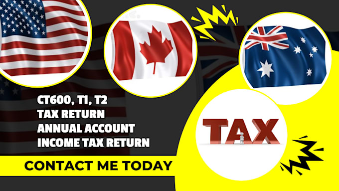 Gig Preview - File uk ct600, canadian tax return t2, t1 canadian personal income tax return