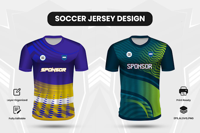 Gig Preview - Custom soccer jersey design for sublimation design