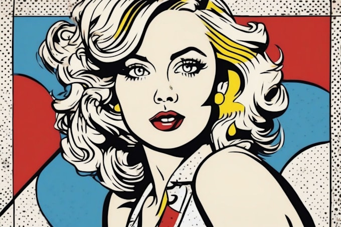 Bestseller - draw a retro pop art roy lichtenstein style