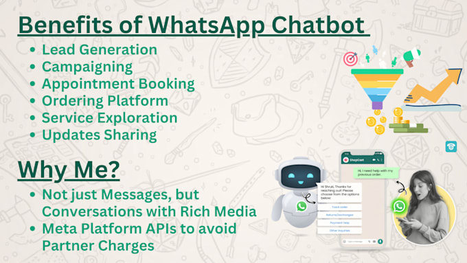 Gig Preview - Create a custom whatsapp chatbot solution for your business