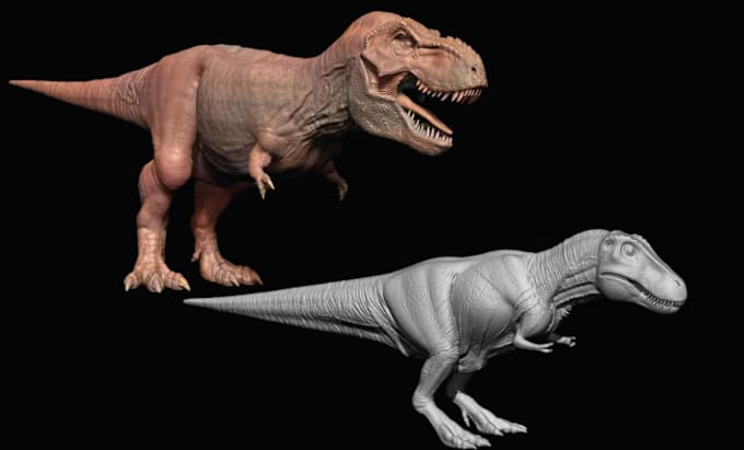 Gig Preview - Sculpt 3d animal model 3d dinosaur model 3d creature 3d dragon model dog model