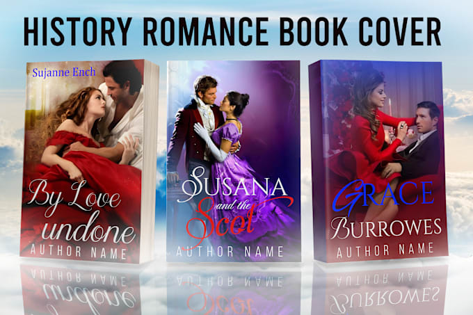 Gig Preview - Design history romance book, ebook and paperback  cover