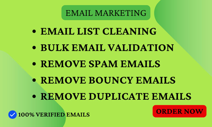 Gig Preview - Do bulk email validation, verification and clean your email list