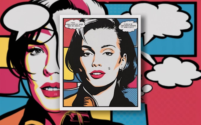 Gig Preview - Draw a comic or pop art portrait in roy lichtenstein style