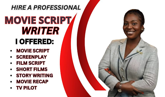 Gig Preview - Do movie script writing, screenplay writer, screenwriting, tv script writing