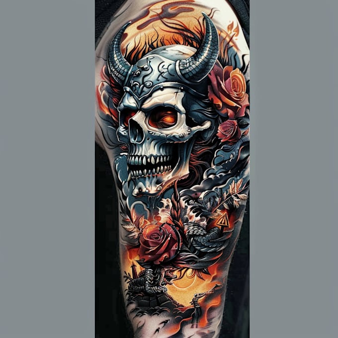 Gig Preview - Create a sleeve tattoo design that you want