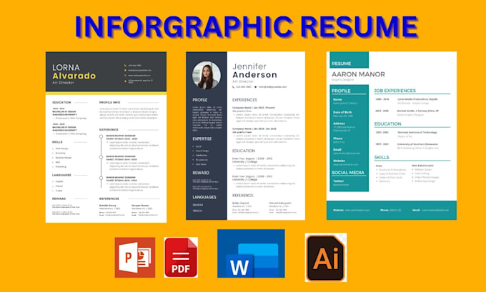 Gig Preview - Write stand out with a stunning infographic resume that captivates employers