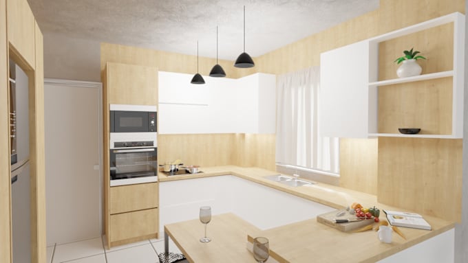 Gig Preview - Design and render your kitchen