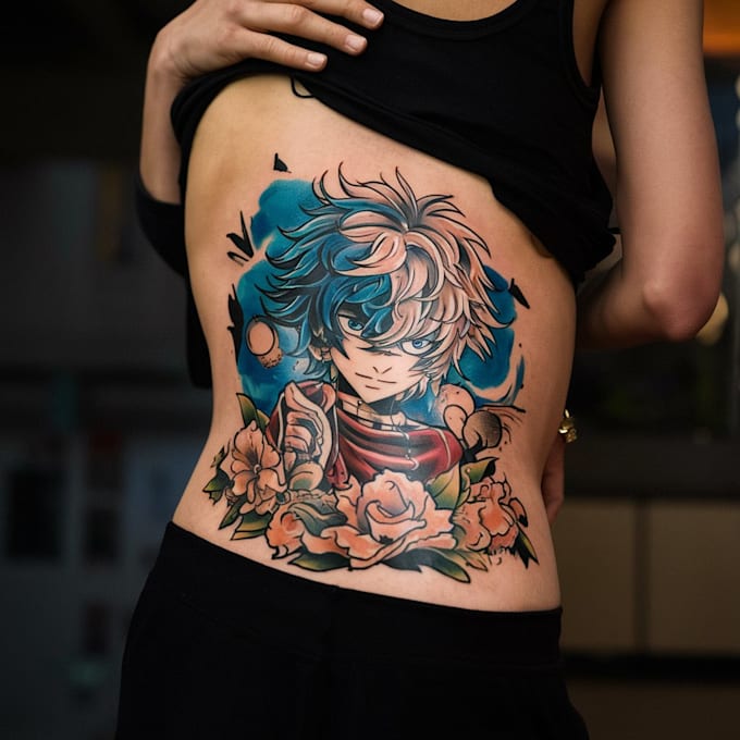 Gig Preview - Do a attractive anime tattoo design