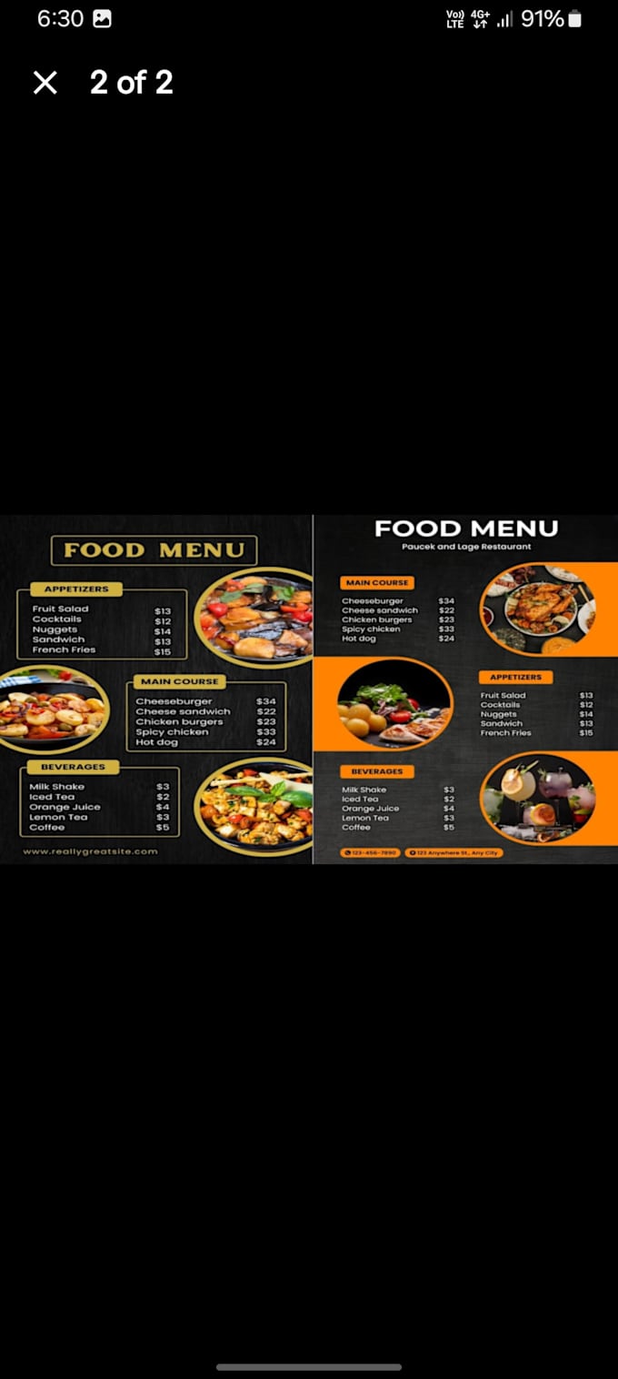 Bestseller - do amazing digital menu food menu,restaurant menu design