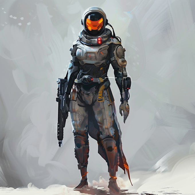 Gig Preview - Create a mecha, robot, sci fi concept art