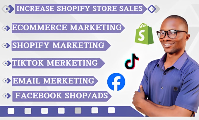 Gig Preview - Increase shopify sales shopify dropshipping store shopify ecommerce marketing