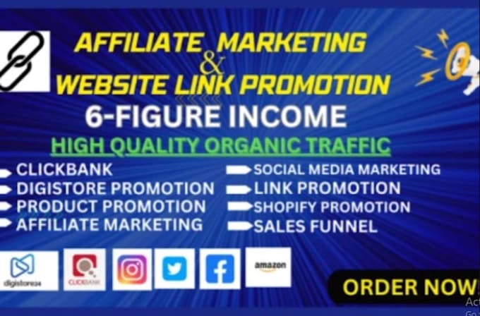 Gig Preview - Affiliate referral link promotion affiliate link signup clickbank affiliate link