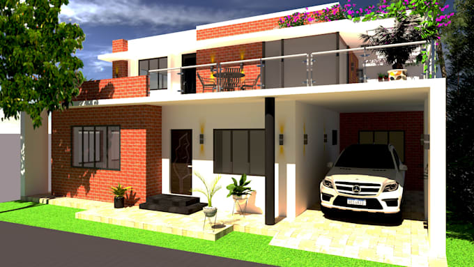 Gig Preview - Draw duplex building and 3d floor plan