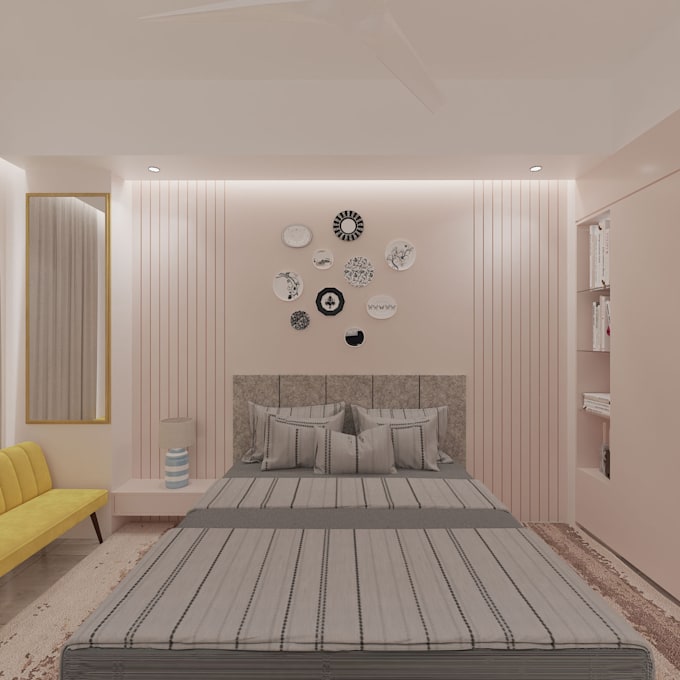 Gig Preview - 3d modelling, interior design and realistic 3d rendering using vray