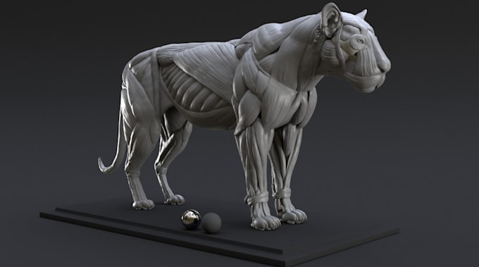 Gig Preview - Model 3d dogs, cats, horses creatures and more for 3d printing and animation