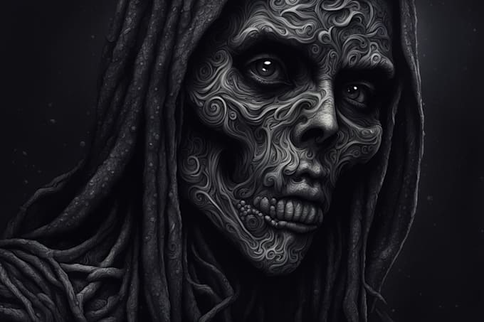 Gig Preview - Draw high quality detailed dark art illustration