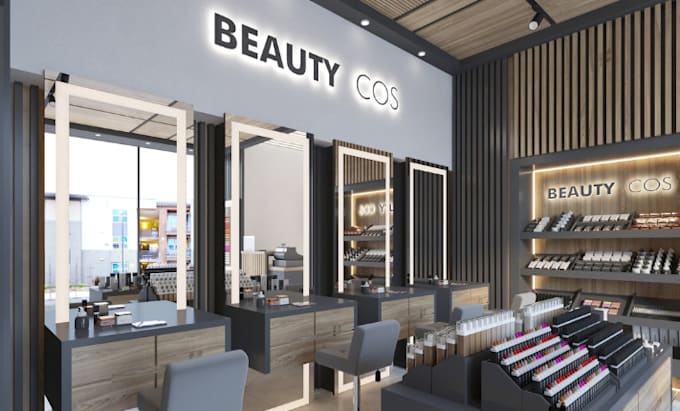 Bestseller - do cgi retail store design, cosmetics shop, store with 3d rendering