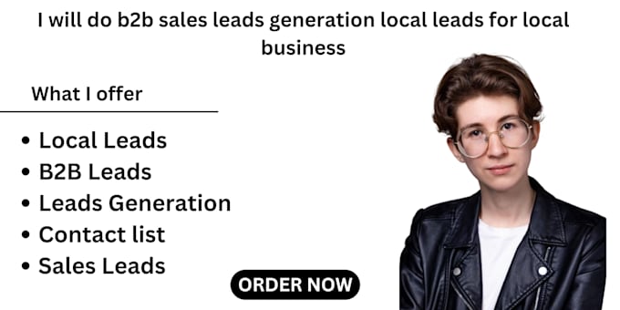 Gig Preview - Do b2b sales leads generation local leads for local business