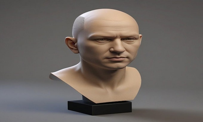 Gig Preview - Do custom high quality 3d head, 3d head bust model for 3d printing