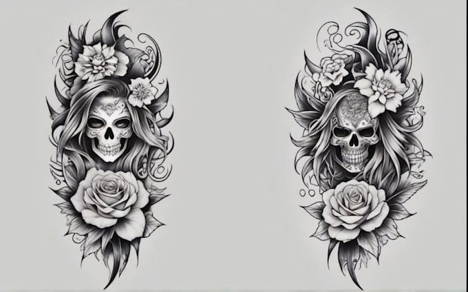 Gig Preview - Create custom tattoo design, tattoo sleeve digital art