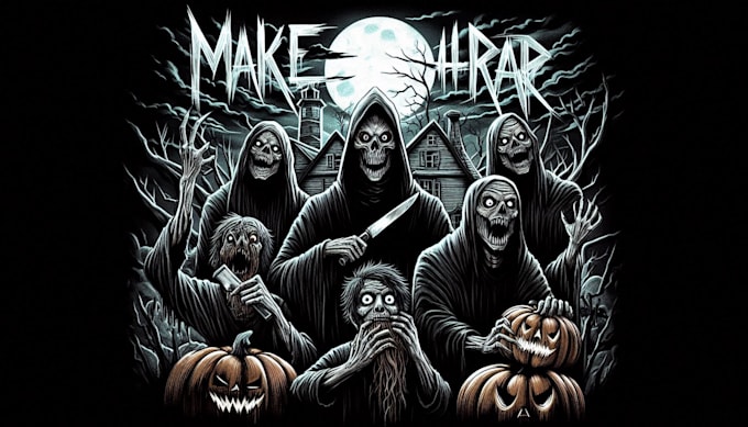 Gig Preview - Make horror illustration dark art illustration death metal