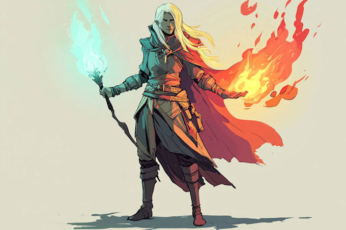 Gig Preview - Draw your dnd character art pathfinder oc fantasy game