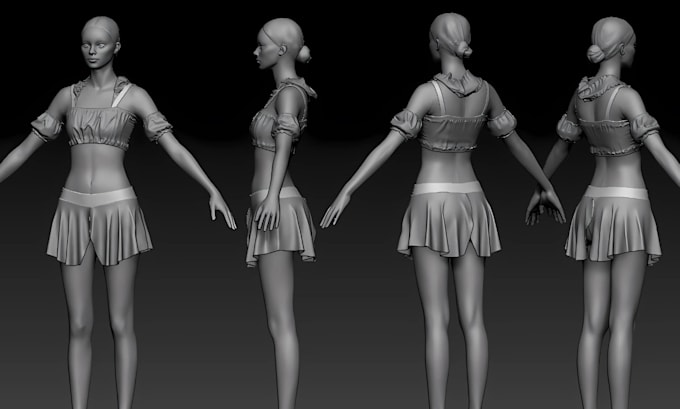 Gig Preview - Create realistic 3d clothing mesh for second life with textures