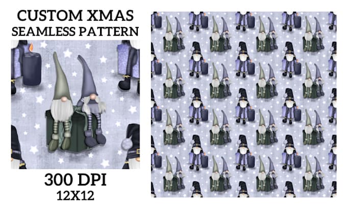 Gig Preview - Create unique christmas seamless patterns