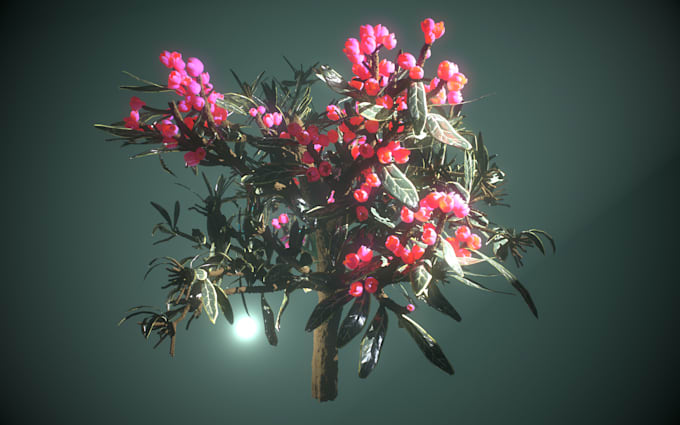 Gig Preview - Render 3d flower model, 3d plant animation, 3d flowers animation, garden design