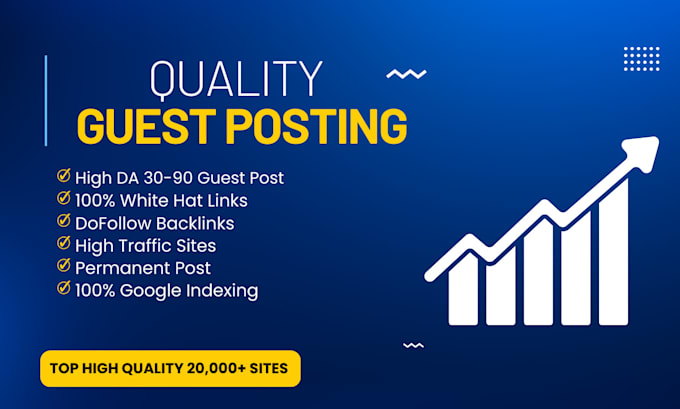 Gig Preview - Provide high quality guest posts with whitehat permanent SEO backlinks