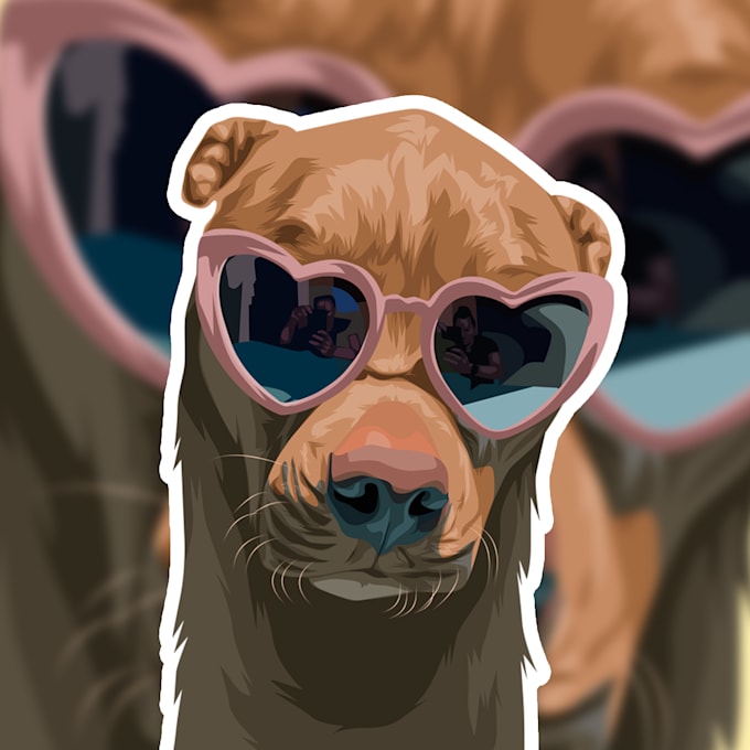 Gig Preview - Do vector illustration for your pet