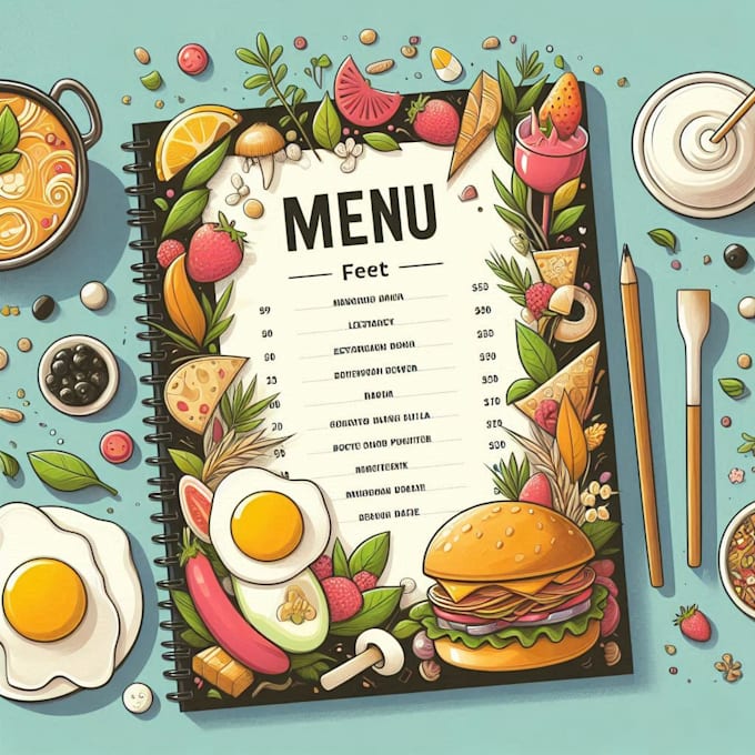 Gig Preview - Do an amazing menu design, food menu,