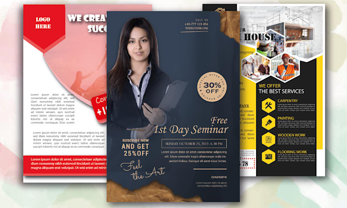 Bestseller - do stunning flyers, posters, brochures and banners for you