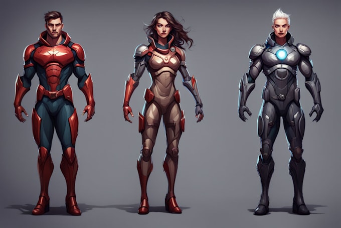 Gig Preview - Create a fantasy, superhero character design