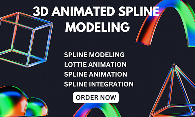 Gig Preview - Do 3d spline animation 3d spline model 3d spline wix animation 3d spline website