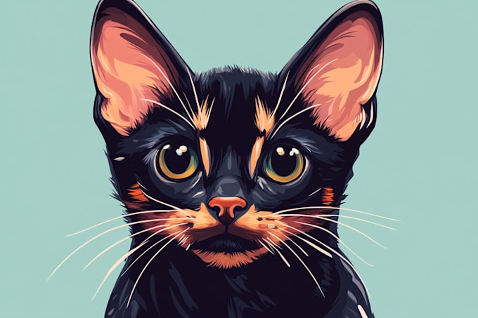 Gig Preview - Draw an awesome pet vector portrait