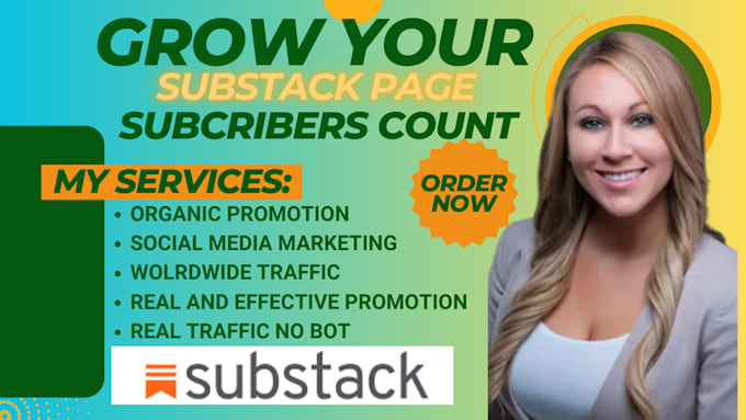 Gig Preview - Do massively substack pro, substack page link promotion to active audience