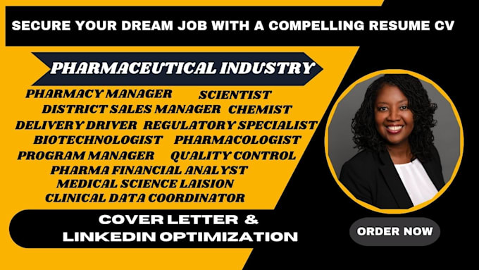 Bestseller - produce a pharmaceutical resume, medical, healthcare, consultant, scientist CV