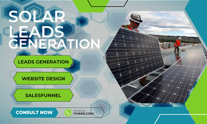 Gig Preview - Generate verified solar lead solar sales panel of your targeted audience