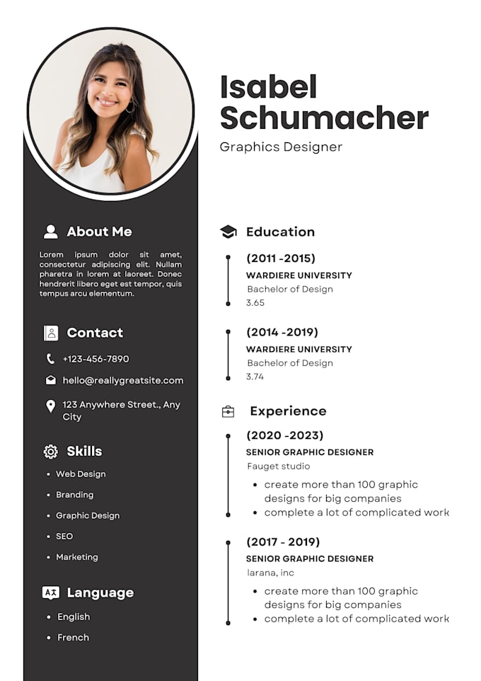 Gig Preview - Make resume and letterhead